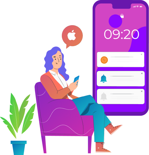 Woman with phone